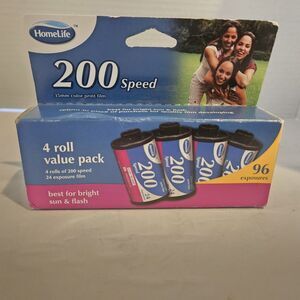 HomeLife 200 Color 35mm Roll Film-24‎  Exposure Camera Film,4 Roll Value Pack